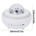 thumbnail image 3 of Lámpara proyector USB con luz nocturna y altavoz Bluetooth. Proyector de estrellas LED para dormitorio con control remoto. Lámpara de ambiente con efecto cielo estrellado., 3 of 8