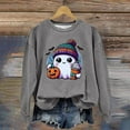 thumbnail image 4 of yueewhu Women's Halloween Sweatshirt Cute Ghost Graphic Pullover Tops Funny Novelty Pumpkin Print Crewneck Sweatshirts (Z01-Grey, L), 4 of 4