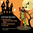 thumbnail image 2 of Underwraps Neon Terror Blacklight Reactive Clown Adult Costume | Standard Male, 2 of 6