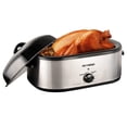 thumbnail image 1 of Horno asador de 20 cuartos, horno asador eléctrico, horno asador de pavo eléctrico con tapa auto-bastante, bandeja y rejilla extraíbles, temperatura de rango completo, potente horno asador de acero in, 1 of 5