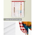 thumbnail image 4 of Red Plaid Daisy Rooster Farm Window Curtain for Living Room Roman Curtains for Kitchen Cafe Tie Up Short Drapes, 4 of 5