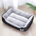 thumbnail image 2 of Camas para perros medianas, cama rectangular lavable para perros, cómodo sofá transpirable para mascotas, cama ortopédica con calefacción para perros medianos Rojo Verde, 2 of 4