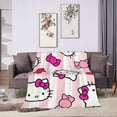 thumbnail image 6 of Hello Kitty Blanket, Super Soft Throw Blanket, Cozy Flannel Blankets For Boys Girls, Warm Blankets For Couch Sofa Bed, 60"X50", 6 of 9