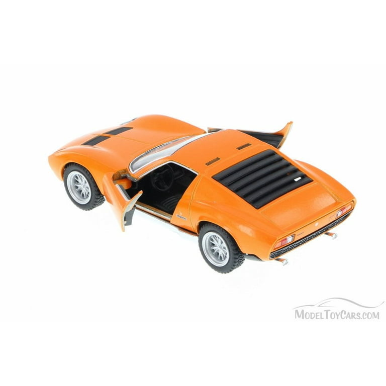 1971 Lamborghini Miura P400 SV Hard Top, Orange - Kinsmart 5390D