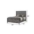 thumbnail image 2 of Denver Modern Style Full Size Bed Made With Wood in Gray Colour, 2 of 7