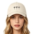 thumbnail image 2 of kaondbfi Summer Travel Essentials Accessories Baseball Caps for Women and Men New Spring and Summer Sun Hats Printed with Three Coconut Trees Baseball Caps for Outdoor Casual Wear, 2 of 3