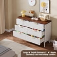 thumbnail image 2 of BouPower 6 Drawer Dresser for Bedroom,Modern Chest of Drawers,Wood Storage Double Dresser with Drawers for Living Room,Hallway Entryway, 2 of 6