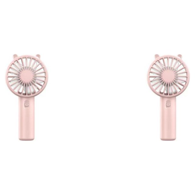Ventilador de mano Mini USB portátil Bewildely Rosa 2Conjunto