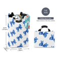thumbnail image 5 of Foldable Laundry Hamper Bag with Handles Dirty Clothes Basket 12.6" x 11" x 22.7" Blue Bows Pattern, 5 of 7