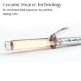 thumbnail image 3 of Rizador profesional T3 SinglePass Curl, mezcla personalizada, rizador y rizador de barril largo de cerámica con ajustes de calor ajustables para rizos y ondas suaves y brillantes, 1 ½ pulgadas, blanco, 3 of 5