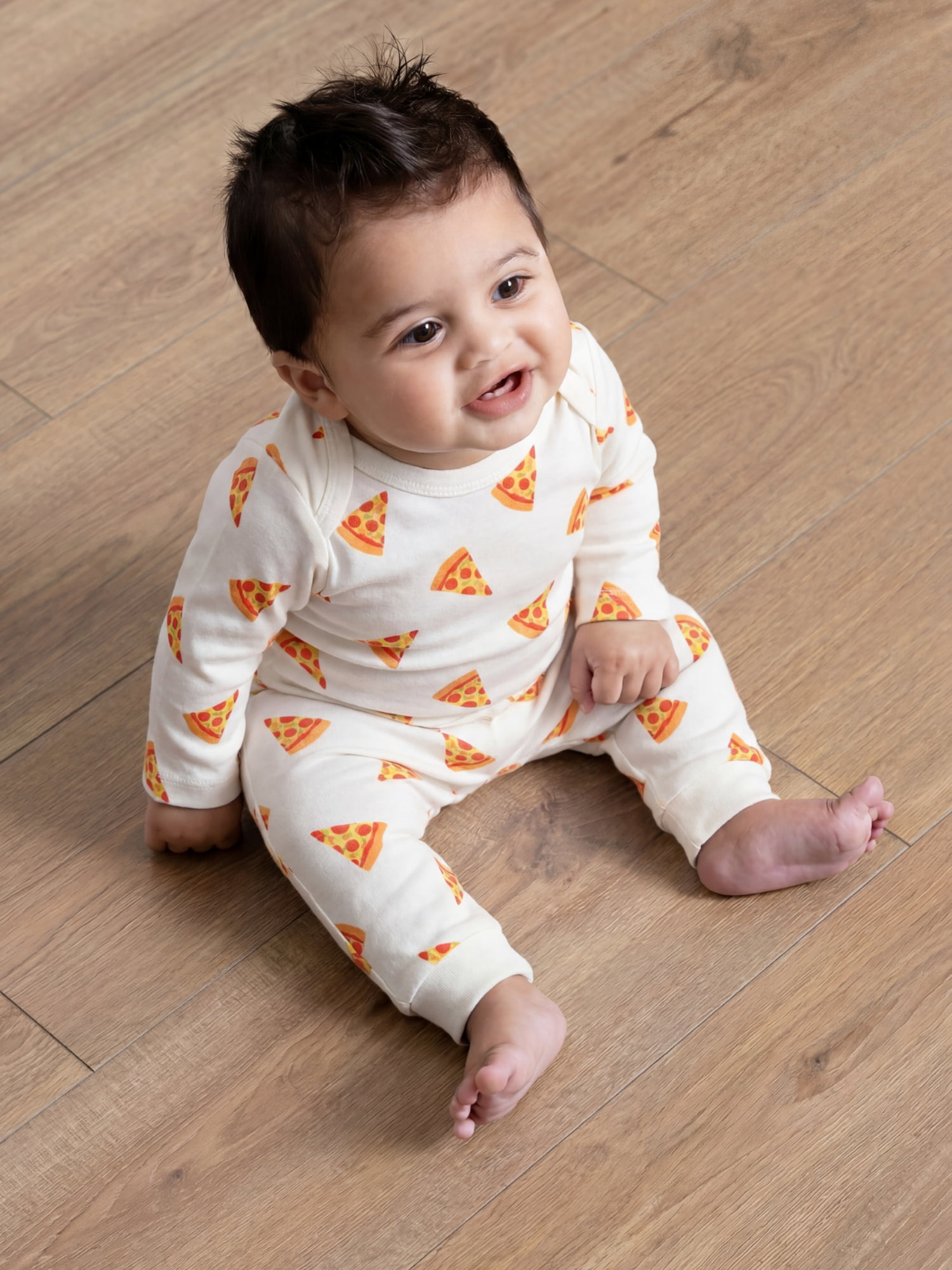 Monica + Andy Organic Cotton Gender Neutral First Moves Bodysuit + Groove Pant Set, Sizes Newborn -24 Months