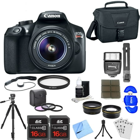 Canon EOS Rebel T6/2000D/4000D DSLR Camera with 18:55mm Lens |DSLR Bag, Filter Kit, Memory Cards, Tripod, Flash, Cleaning Kit and More