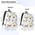 thumbnail image 2 of Yiaed Cute Cat Print Print Laptop Backpack Travel Canvas Backpack Vintage Aesthetic Backpack for School Knapsack Backpack Backpack for School-Medium, 2 of 5