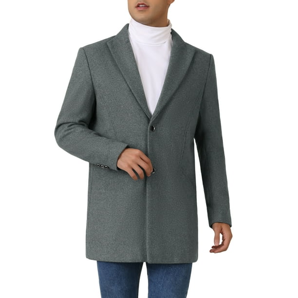 Abrigo de Trinchera de Invierno INSPIRE CHIC para Hombre, de Corte Slim y Botones Simples