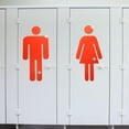thumbnail image 5 of Uxcell Bathroom Sign, Acrylic Restroom Men's and Women's Gender Sign, Red 1 Set, 5 of 6