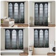 thumbnail image 6 of Window Forest Sheer Curtains 63 Inches Long, Vintage Arched Black Green Light Filering Curtains, Breathable Simi Curtain Privacy Drapes for Living Room Bedroom Lightweight Window Treatment, 6 of 9