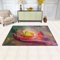 thumbnail image 2 of WOBOGO Hand Holding A Rose Carpet Non-Slip Rugs Soft Doormat 60×39in Living Dining Room Bedroom Decorative, 2 of 7