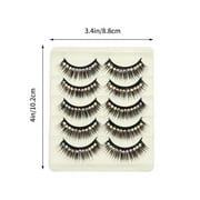 5 Pairs of Thick Exaggerated False Eyelashes with Diamond for Performance