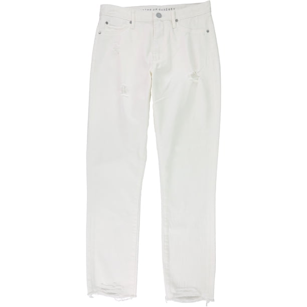 Articles of Society Womens Rene Straight Leg Jeans, Blanco, 27