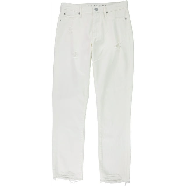 Articles of Society Womens Rene Straight Leg Jeans, White, 27