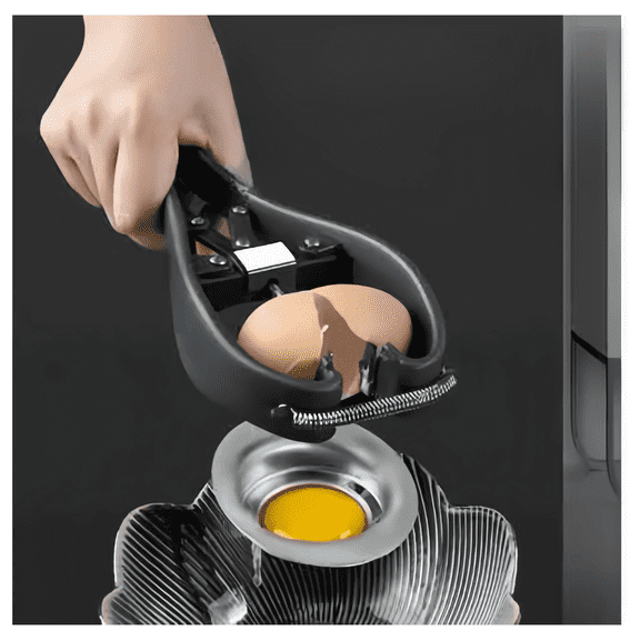 Chicken Egg Separator Tool - Stainless Steel Hand-Held Yolk Remover Tool - Eggshell Cutter Kitchen Gadget