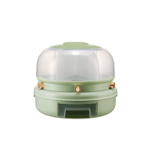 Monstrate Dispensador de arroz PP de repuesto, sellado, a prueba de humedad, a prueba de polillas, Control de botón de rejilla múltiple, cubo Organizadores de utensilios de cocina 1 Capa Verde Claro