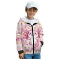 thumbnail image 2 of Xixirimido Pink Axolotl Daisy Flower Printed Kids Hoodies for Boys Girls Zip Up Hoodie Sweatshirt 3D Graphic Long Sleeve Pullover Top with Pocket for Fall Winter for 14-16 Years, 2 of 7
