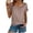Khaki #1, variant on Womens Summer Tops Cap Sleeve Front Twist Knot V Neck T Shirts Draped Blouses Casual Loose Fit tees Pink S