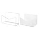 thumbnail image 1 of Organizador de cartas de escritorio de 2 piezas de acrílico, práctico y estable, para oficina y moderno. Blanco transparente, 1 of 9