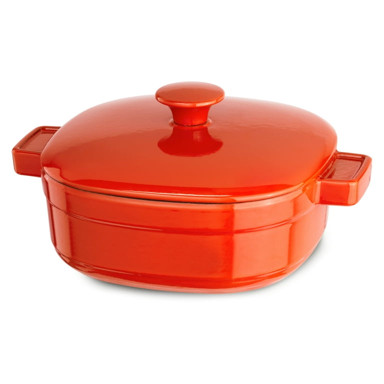 Kitchen Aid 3 QT Enameled Cast Iron Dutch Oven Pot Casserole - RED