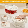 thumbnail image 4 of Multifunctional Fruit and Vegetable Washing Bowl, 2025 Upgraded 2-in-1 Draining and Preservation Basket, Fruit Bowl with Lid Fruits Drainer Container Kitchen Gadgets (2 Pcs), 4 of 8