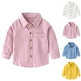 thumbnail image 4 of Girls Button Down Shirts Boys Formal Outfit White Shirt Toddler Boy Boy Uniform Shirts Boys Girls Fashion, 4 of 4