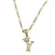 thumbnail image 1 of Cadena y dije de brillos con corona de oro laminado letra Y, 1 of 7