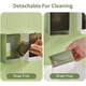 thumbnail image 2 of Paquete de 2 jaboneras de ducha con desagüe de pared para ducha, baño, bañera, fregadero de cocina (blanco, verde), mantiene las barras de jabón secas, sin pinchazos, adhesivo incluido JM, 2 of 5