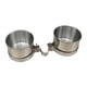 thumbnail image 2 of 2 piezas aves loro jaulas colgando comedero acero inoxidable recipiente de agua de comida l Sunnimix Alimentador de loros de aves de mascota, 2 of 8