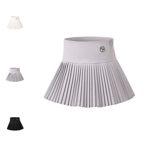 Bmisegm Girls Skort High Waist Pleated Skort with Decorative Button Detail A Line Short Skort for Daily Casual Wear Back to School Clothes 4-5 Years