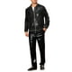 thumbnail image 2 of Chaquetas Varsity de lentejuelas INSPIRE CHIC para hombres, chaqueta bomber de béisbol brillante y chispeante, con cremallera, color negro, 2 of 5