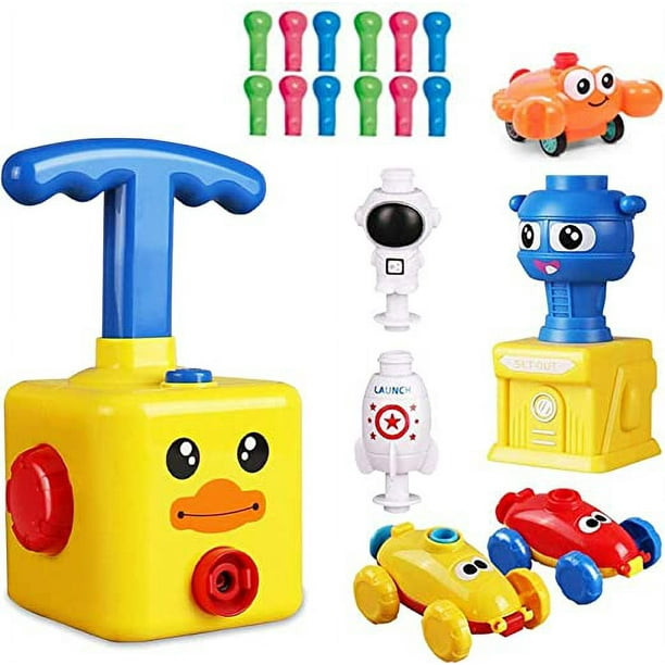 Lanzador de coche con globo, Coche con globo de energía inercial, Juego de vehículos aéreos con globo, Juguete para coche con globo para niños, regalos educativos, juegos para niños y niñas