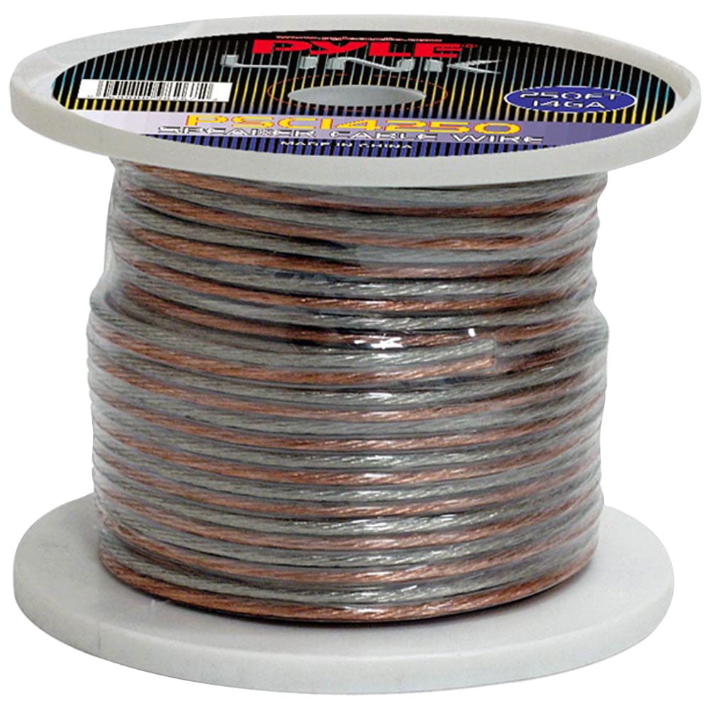NEW Pyle PSC14250 14 Gauge 250 ft Spool of High Quality Speaker Zip Wire 
