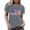 Grey, variant on Conairie 4th of July Shirt Womens Crew Neck Short Sleeve Loose Patriotic T Shirts With Letter Print Work Tee Pullover Outfits Black L