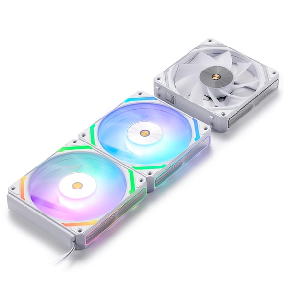 LTC CF-121D 120mm PC Case Fan, Daisy-Chain Connection, 5V 3Pin ARGB Lighting, 4 Pin PWM Case Fan, for Radiator/Computer Case Cooling, 120x120x25mm, 3