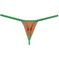 thumbnail image 3 of Botmois Men's Thong Solid Bikini Mini Bottom Briefs Spandex Pouch Micro Tangas T-back Jockstrap Underwear Orange XL, 3 of 3