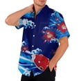 thumbnail image 2 of Mens Hawaiian Shirt Short Sleeve Button Down Palm Beach Shirts Tropical Resort Wear Blouses, 2 of 5