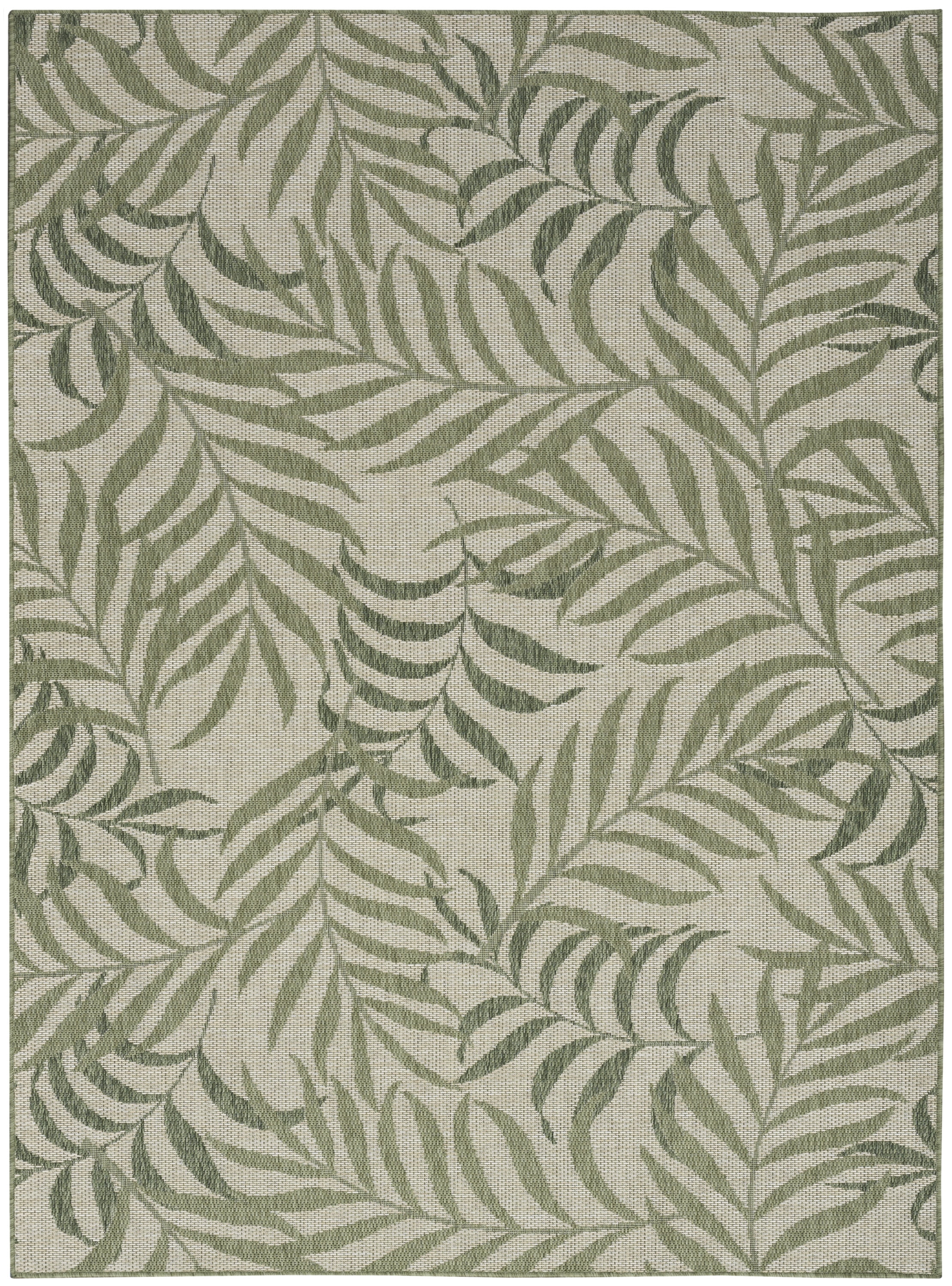 Nourison Garden Oasis Indoor/Outdoor Ivory Green 5' x 7' Area Rug (5x7)