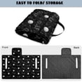 thumbnail image 5 of COEQINE Quilted Golf Cart Seat Cover, Folds Like a Bag with Handle for Easy Carry, Universal Fit 51.2"x30.3" for EZGO Yamaha Club Car 2-Seaters, 4 Pockets, Golf Pattern Black, 5 of 8