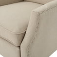 Noble House Wescott Fabric Wing Back Recliner, Set of 2, Beige