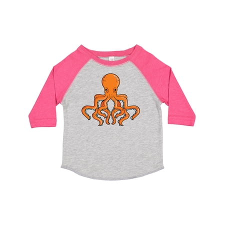 Inktastic Orange Octopus Boys or Girls Toddler T-Shirt