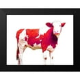 thumbnail image 2 of Hyler, JB 14x12 Black Modern Framed Museum Art Print Titled - Bright Red Swiss Cow, 2 of 5