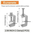thumbnail image 3 of 2 Pack Mini C Clamps,304 Stainless Steel C-Clamps,65mm Heavy Duty Clamps for Woodworki y8321, 3 of 5