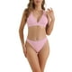 thumbnail image 1 of INSPIRAR CHIC Conjuntos de Bikini de V Cuello y Cruce para Mujeres de 2 Piezas con Parte Inferior Triangular con Cuerda en la Espalda Trajes de Baño Talla X-Small Rosa, 1 of 5